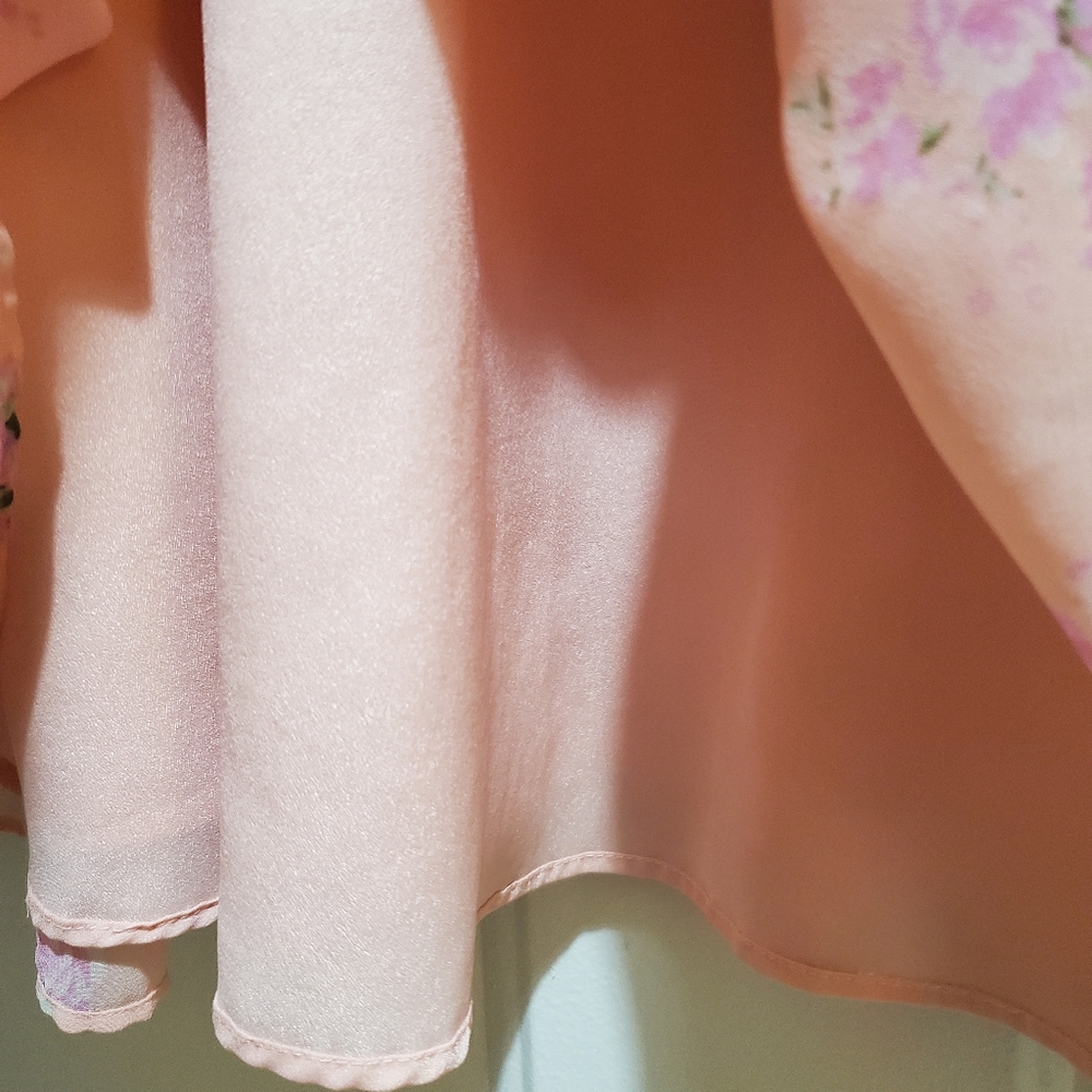 LoveShackFancy Pink Floral Ruffle Midi Dress Size 8 - Picture 8 of 12